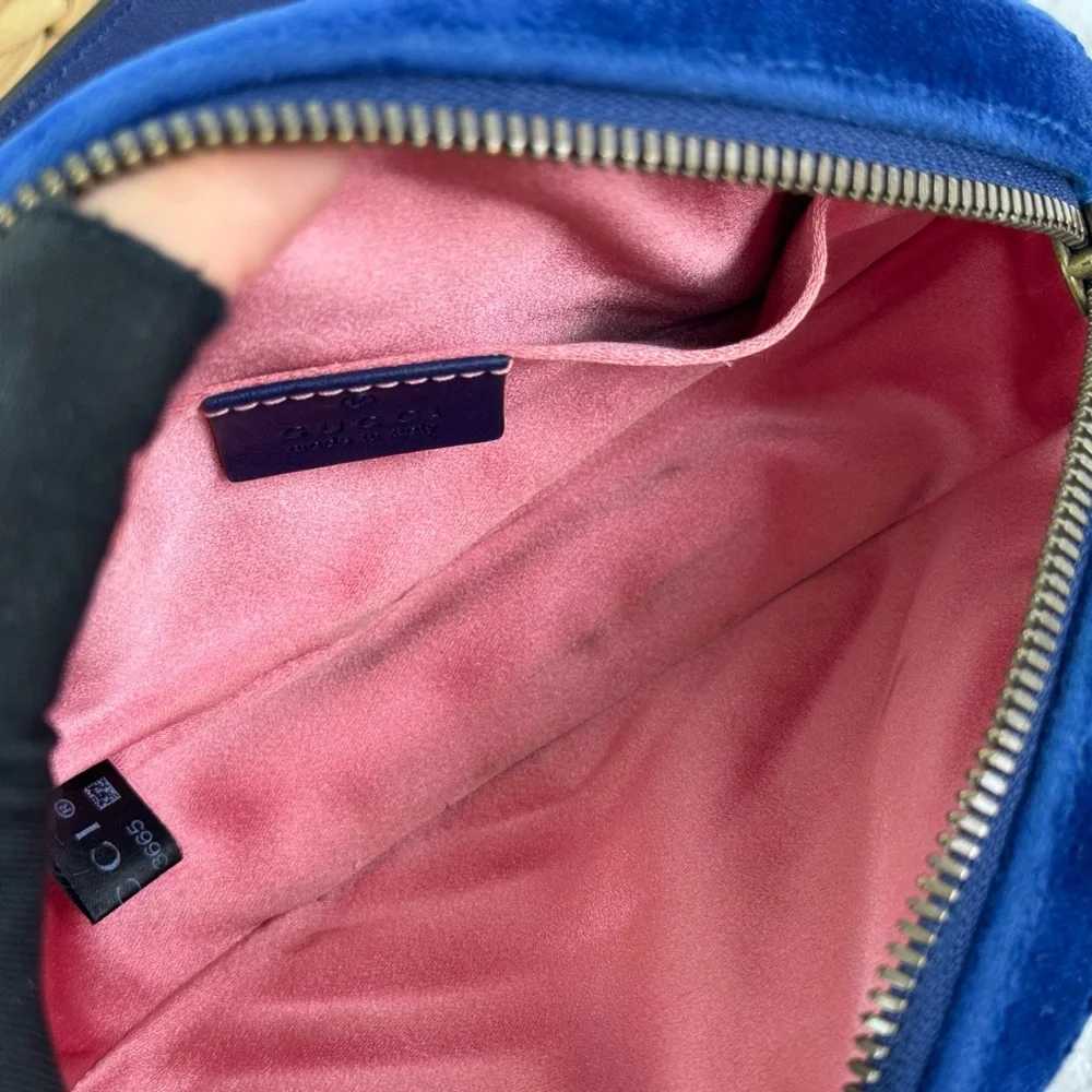 Gucci GG Marmont Matelasse Velvet Belt Bag - Picture 10 of 11